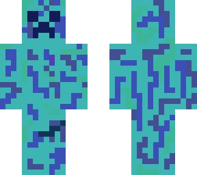 Blue creeper | Minecraft Skin