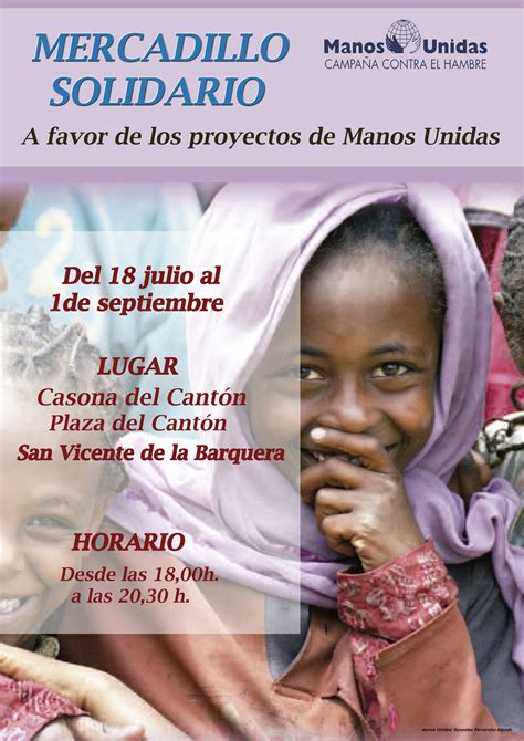 Mercadillo Solidario San Vicente De La Barquera ONG Manos Unidas