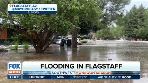 Roads At Death Valley National Park And Flagstaff Az Flood During