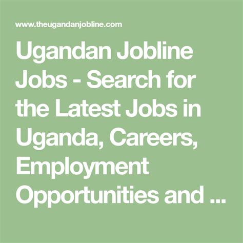 ugandan jobline jobs search   latest jobs  uganda careers