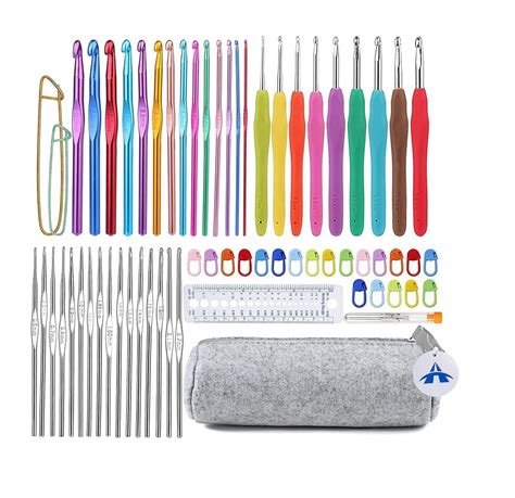 72 Piece Ergonomic Yarn Knitting Needles Crochet Hooks Set | Shop Today ...