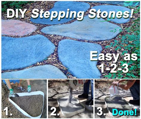 diy cement stepping stones 9