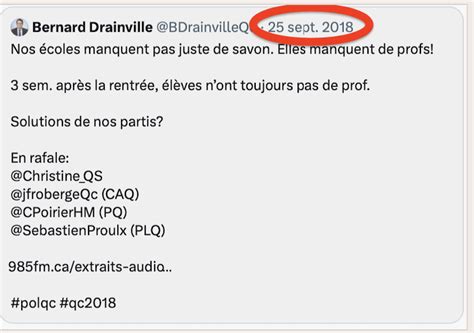 Bernard Drainville 2018 Vs Bernard Drainville 2023 La Clique Du Plateau