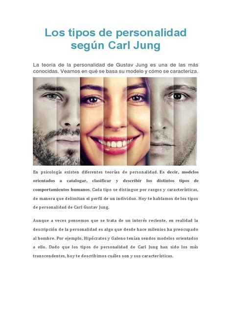 Los Tipos De Personalidad Según Carl Jung Pdf Carl Jung