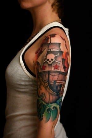 Pirate Themed Tattoo Ideas Skulls Ships And More Tatring