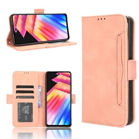 สำหรบ Infinix Hot 30i 30i NFC Skin Feel Calf Texture ชองใสการดเคสโทรศพทหนง สชมพ