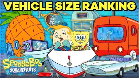 Every Car, Truck, Tank, and Vehicle Ranked By SIZE! 🚗 | SpongeBob - YouTube