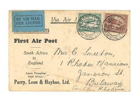 Airmail Covers In Two Albums With 1930s South Africa First Flights