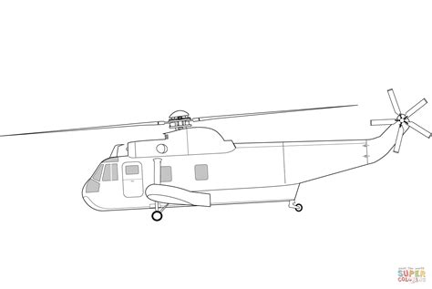 Sikorsky SH-3 Sea King Helicopter coloring page | Free Printable Coloring Pages