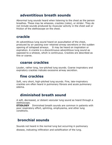 Bronchial Breath Sounds Indicate