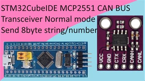 115 Stm32cubeide Mcp2551 Can Bus With Stm32 F103c8t6 Youtube