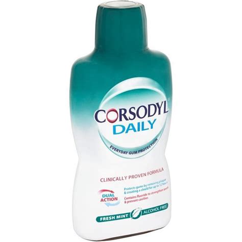 Corsodyl Daily Mouthwash Alcohol Free Fresh Mint 500ml