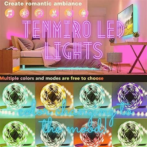 Rgb Led Strip Lights Tenmiro Led Lights For Bedroom Ft