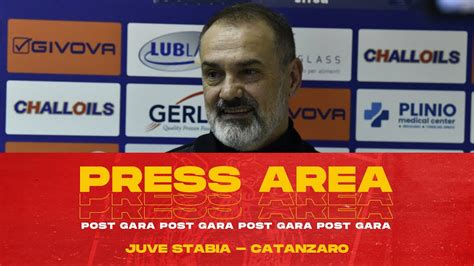 Press Area Vivarini Nel Dopo Gara Di Juve Stabia Catanzaro Youtube