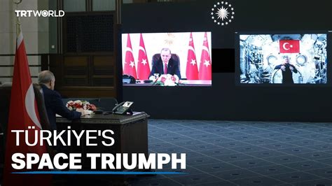 President Erdoğan Holds Video Call With First Turkish Astronaut Youtube