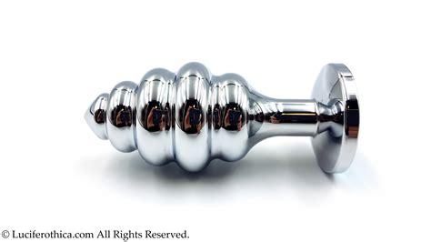 Octagon Ribbed Buttplug Blue Anal Fetish Wear