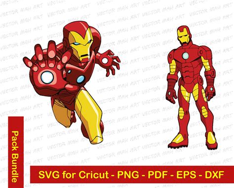 Iron Man Svg Bundle Iron Man Png Iron Man Cricut Silhouette Clipart Digital Vector Cut File