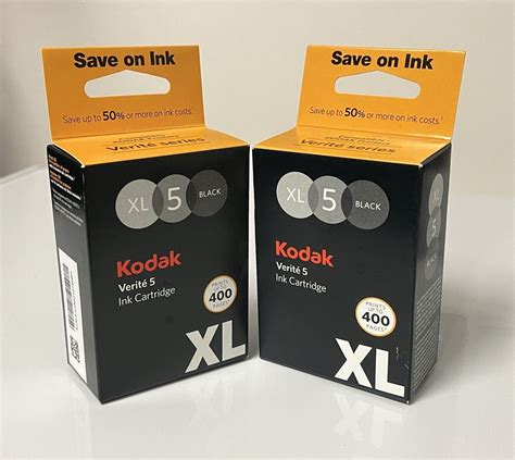 New Lot Of Kodak Verite Xl Black Ink Cartridges Printer Ink Genuine