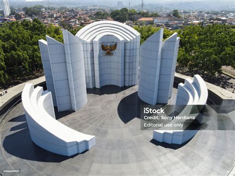 Pemandangan Udara Monumen Perjuangan Landmark Bandung Jawa Barat