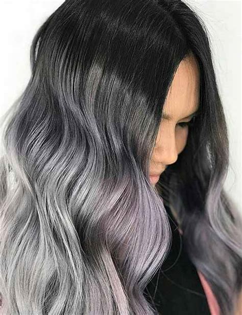 Black And Platinum Ombre Hair