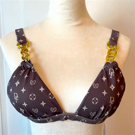 DIXXON Swim Dixxon Womens Bougie Gold Digger Bikini With Bucket Hat I Have 2 Sizes In Set