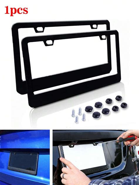 1pc Stainless Steel Car License Plate Holder Shein Usa