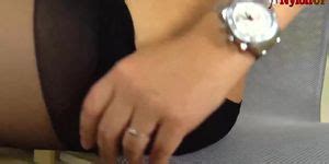 Hot Blonde Secretary In Pantyhose Shows Feet And Smokes Porn Videos