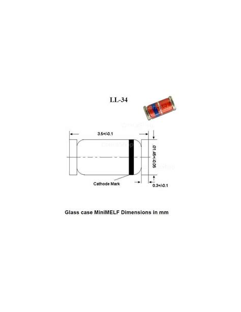 Diodo SMD ZENER 18V 500mW SOD 80 ZMM18 ConcaShop