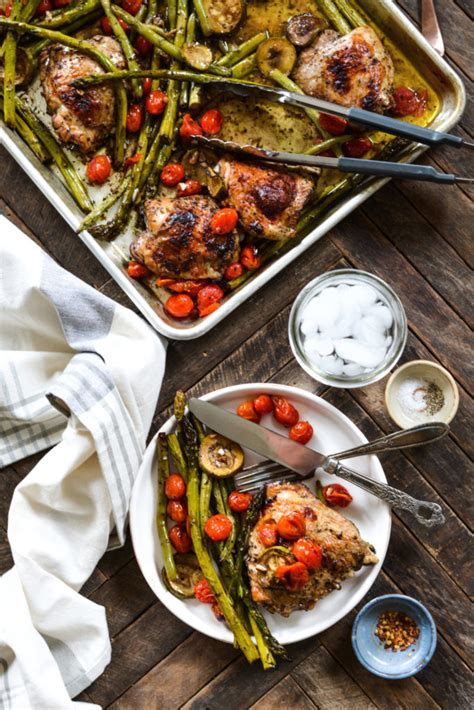 Sheet Pan Chicken Thighs With Summer Vegetables Ciao Chow Bambina