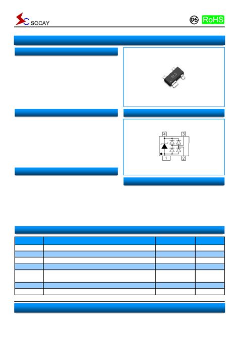 Esd V T Lc Datasheet Pages Socay Transient Voltage Suppressors