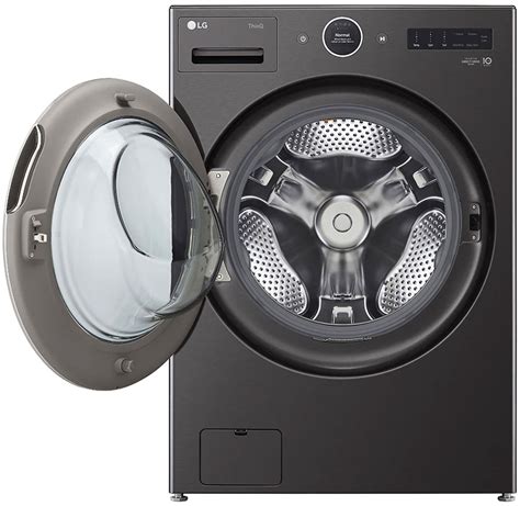 Lg Wm6700hba 5 Cu Ft Black Steel Smart Front Load Washer Abt