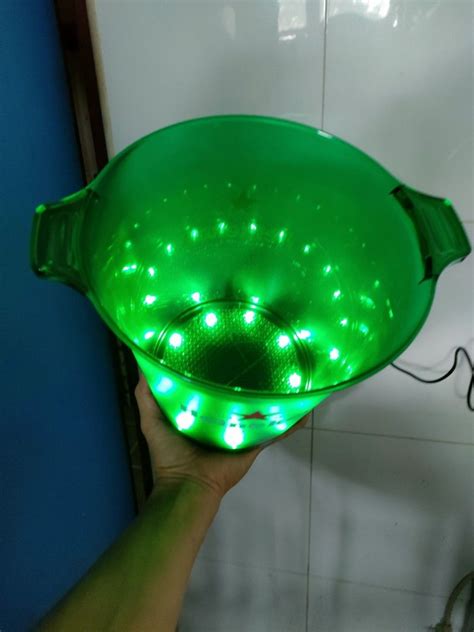 Heineken Ice Bucket With Led Light With Bar Mats Food And Drinks