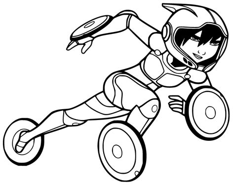 Gogo Tomago Running Coloring Page Free Printable Coloring Pages