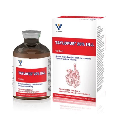 Ml Tylosin Tylosin Tartrate Injection For Veterinary Use Only