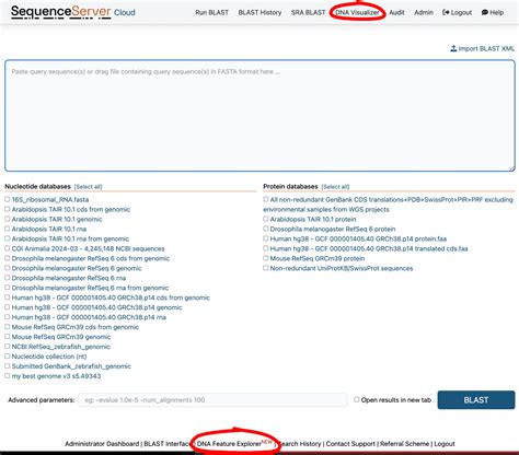 Dna Feature Exploration With The Dna Visualizer Sequenceserver Tool