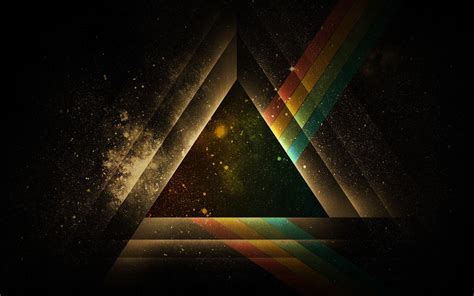 Triangle Rainbow Prism Abstract Hd Wallpaper Art And Paintings