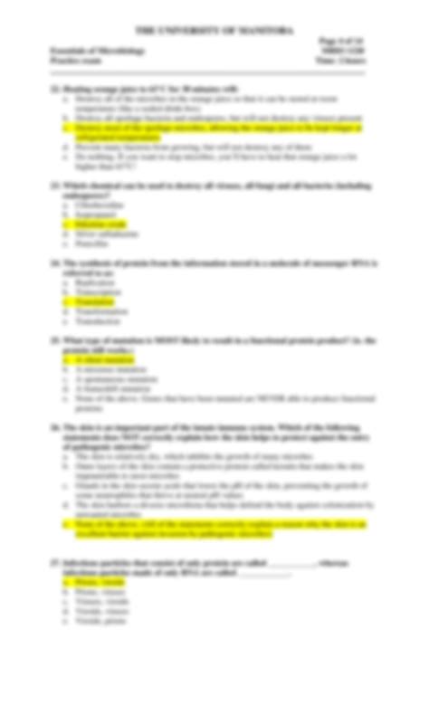 SOLUTION Mbio 1220 Practice Final W16 Answers Studypool