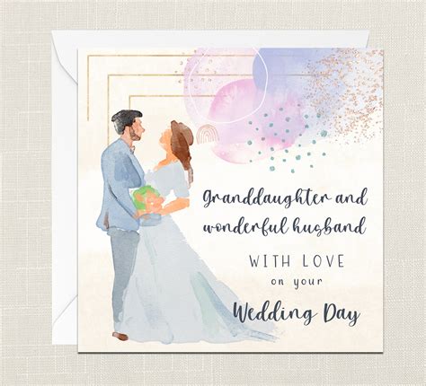 Granddaughter And Wonderful Husband On Your Wedding Day Etsy Uk