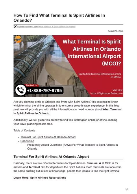 PPT How To Find What Terminal Is Spirit Airlines In Orlando