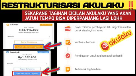 RESTRUKTURISASI AKULAKU CARA PERPANJANG TENOR CICILAN TAGIHAN