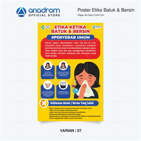 Jual Poster Promkes Etika Batuk And Bersin Poster Etika Batuk Dan