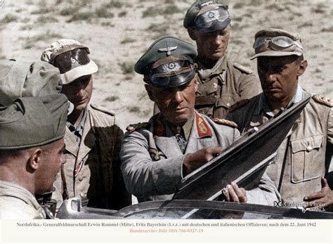 North Africa.- Field Marshal Erwin Rommel (center), Fritz Bayerlein ...