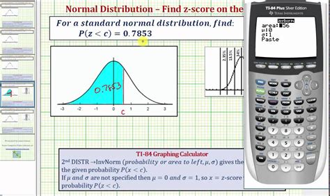 Ex Find A Z Score Given The Probabilty Of Z Being Less Than A Given