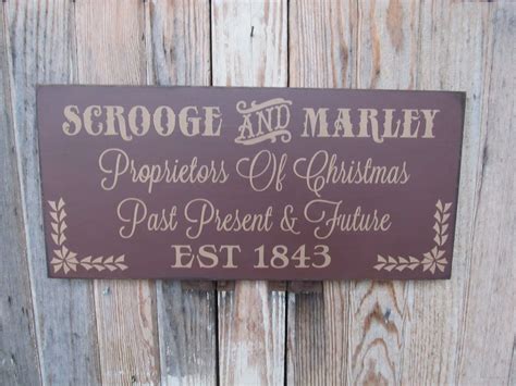 Primitive Christmas Scrooge and Marley A Christmas Carol Christmas Hand Painted Sign GCC8131 ...