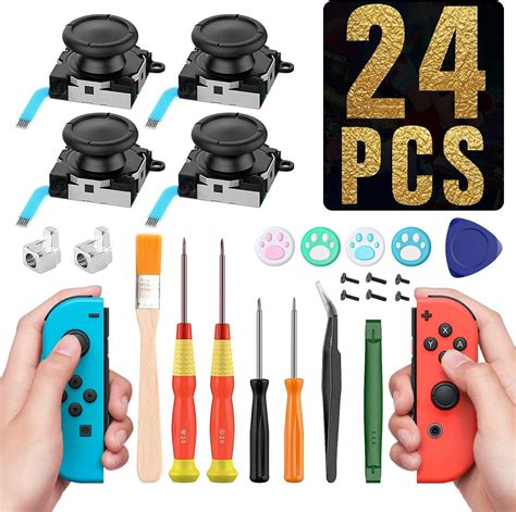 Timovo Pack Joycon Joystick Replacement D Analog Thumb Sticks For