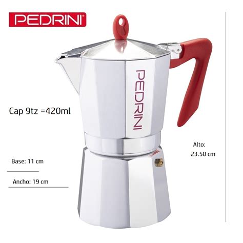 TUSELLA Cafe Productos PEDRINI CAFETERA MOKA MANGO ROJO 9 TZ