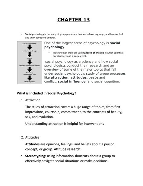 Psych 121 Midterm 2 Review Chapter 13 • Social Psychology Is The