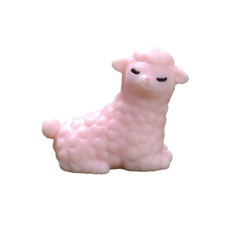 Resin Alpaca Figurine Miniature Statue Decoration For Mini Fairy Garden