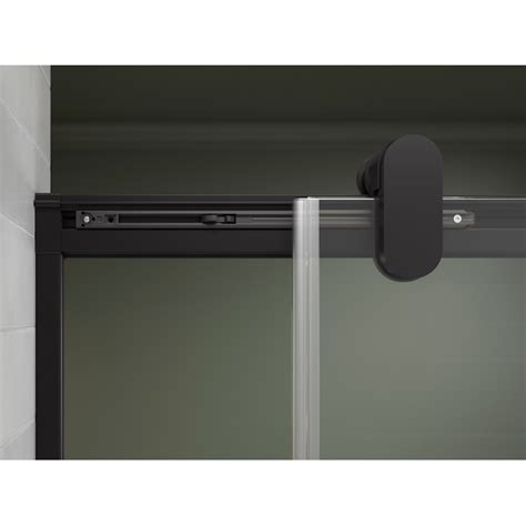 KOHLER Premise Matte Black 56-in to 60-in x 76.13-in Frameless Bypass ...