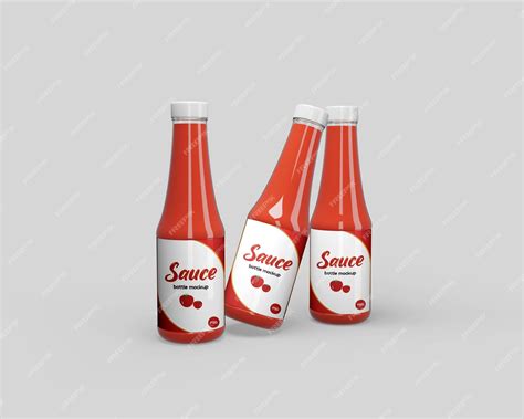 Premium Psd Sauce Bottle Mockup